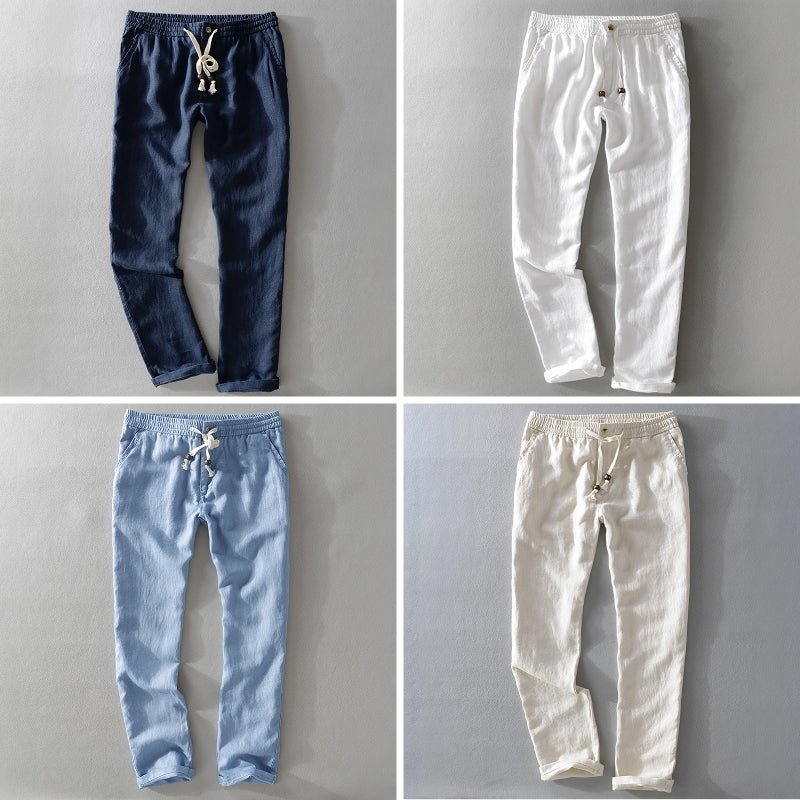 Elliot Sinclair Casual Linen Pants - Intofa