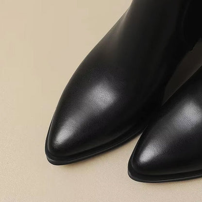 Marlowe Timeless Split Leather Boots - Intofa