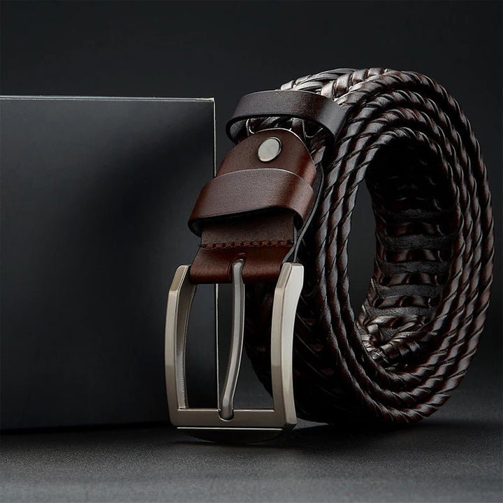 Monarch Woven Leather Belt - Intofa