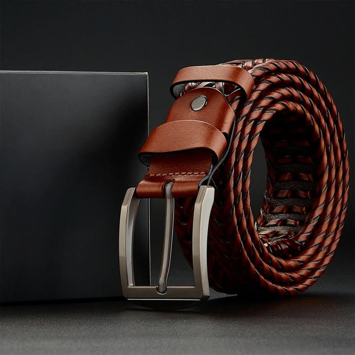 Monarch Woven Leather Belt - Intofa