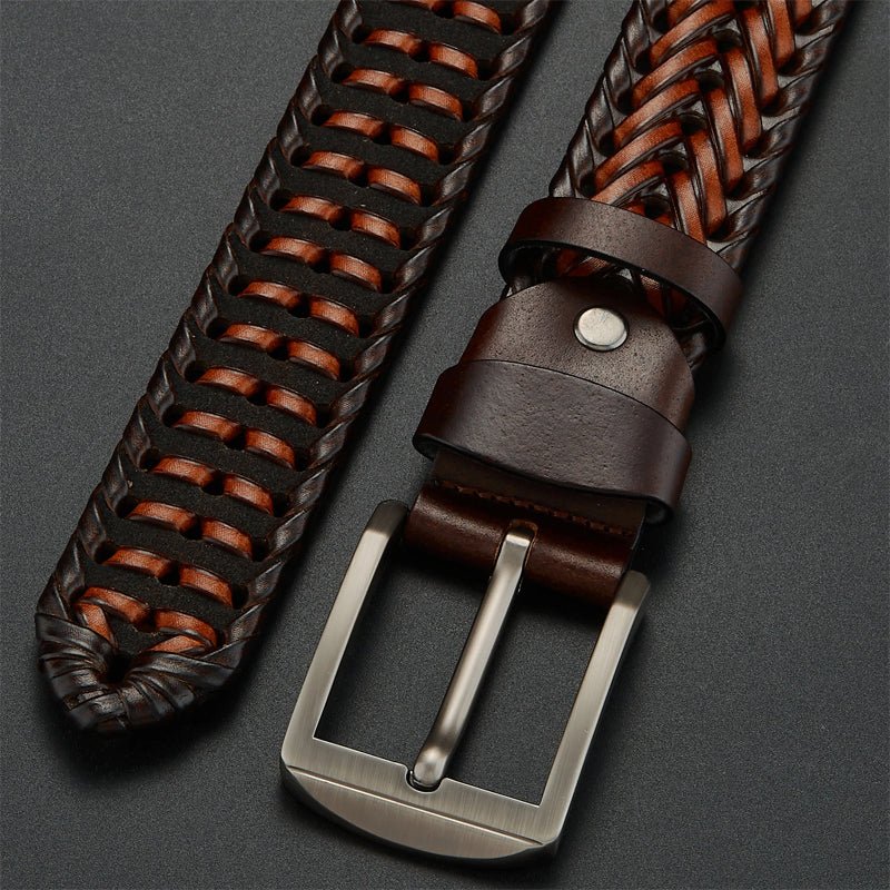 Monarch Woven Leather Belt - Intofa