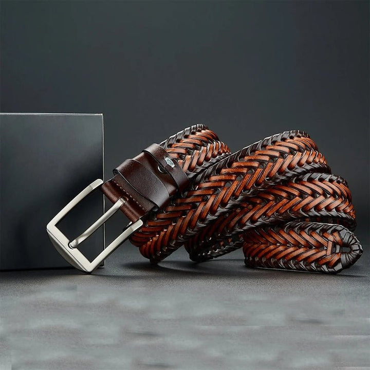 Monarch Woven Leather Belt - Intofa