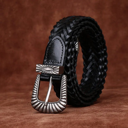Prescott Tailors Braided Leather Belt - Intofa