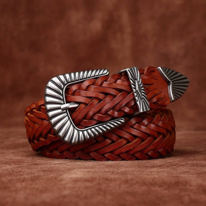 Prescott Tailors Braided Leather Belt - Intofa