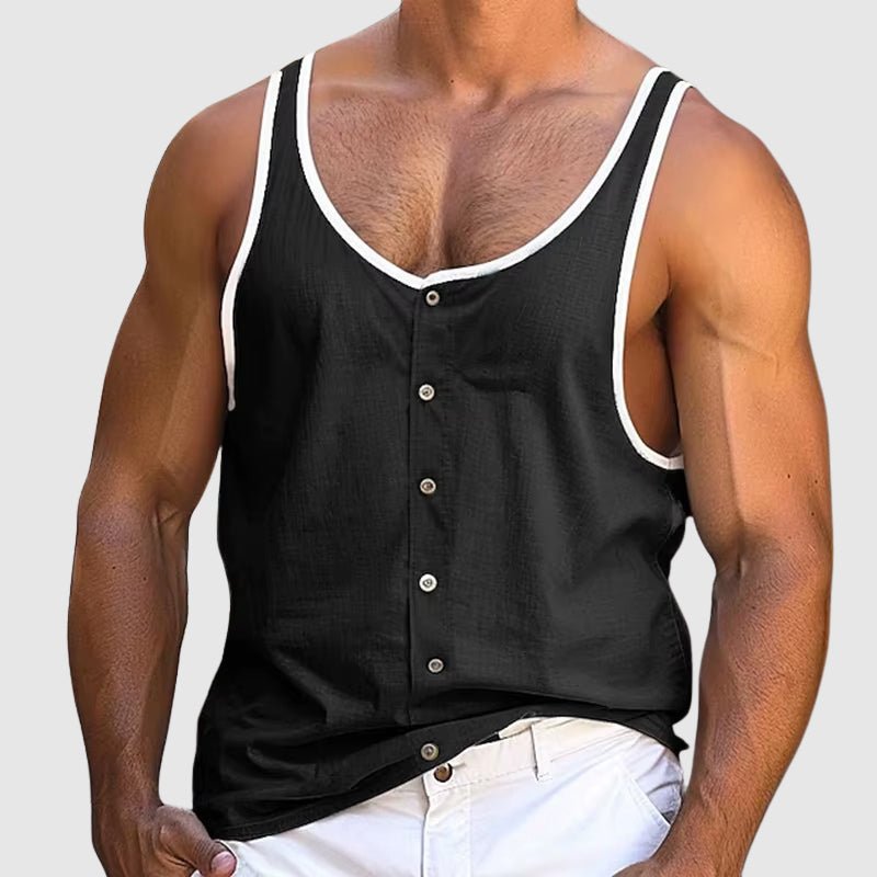 Prescott Tailors Buttoned Tank Top - Intofa