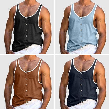 Prescott Tailors Buttoned Tank Top - Intofa