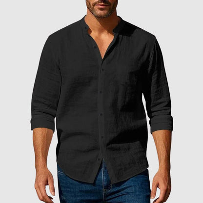 Prescott Tailors Henley Linen Shirt - Intofa