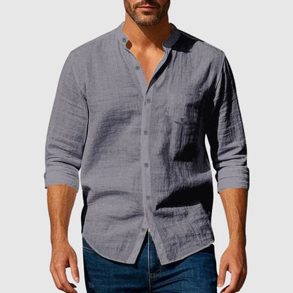 Prescott Tailors Henley Linen Shirt - Intofa