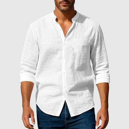 Prescott Tailors Henley Linen Shirt - Intofa
