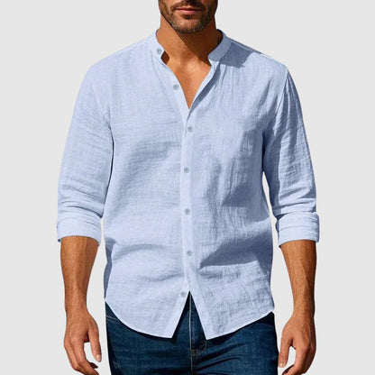 Prescott Tailors Henley Linen Shirt - Intofa