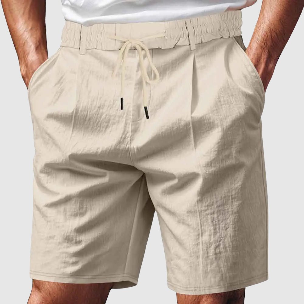 Prescott Tailors Lagoon Linen Shorts - Intofa