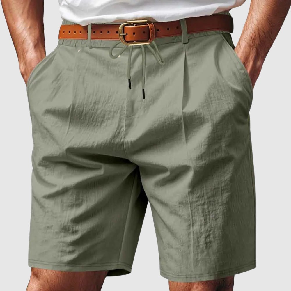 Prescott Tailors Lagoon Linen Shorts - Intofa