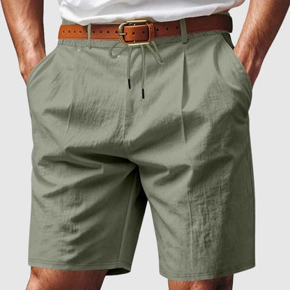 Prescott Tailors Lagoon Linen Shorts - Intofa