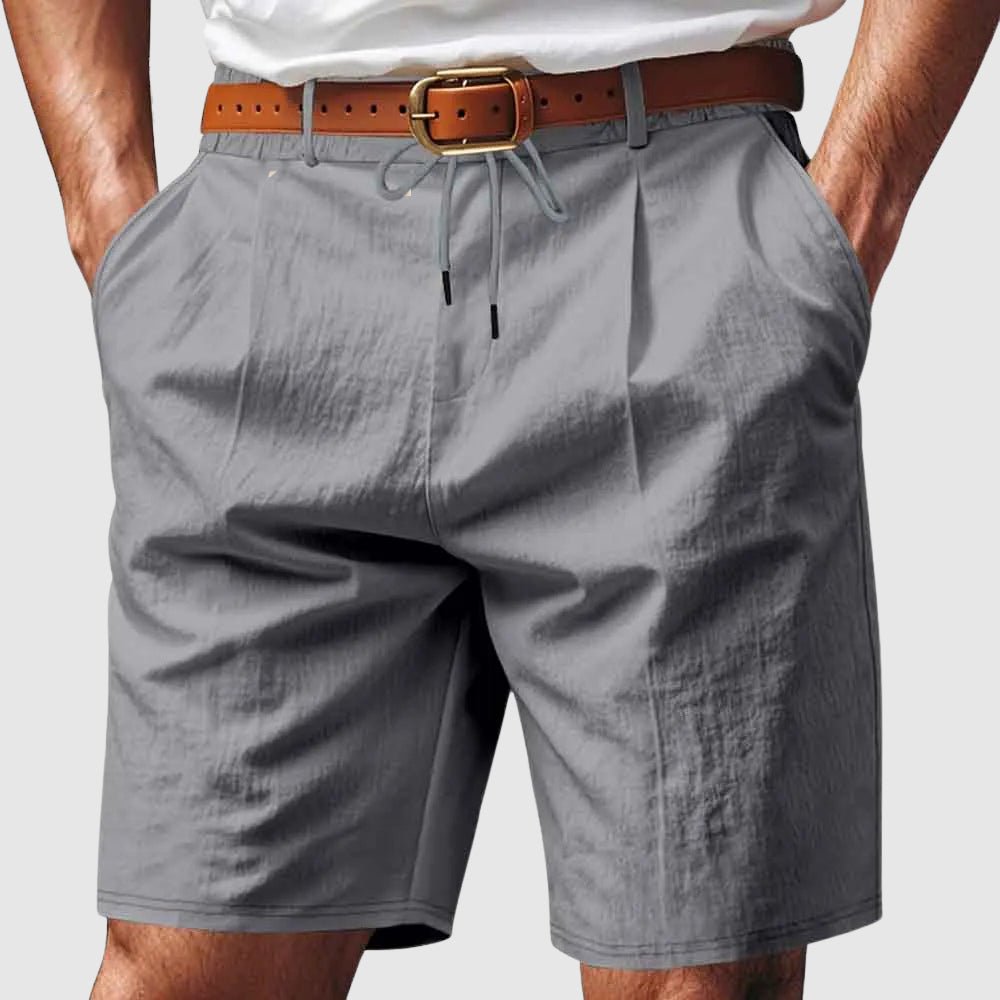 Prescott Tailors Lagoon Linen Shorts - Intofa