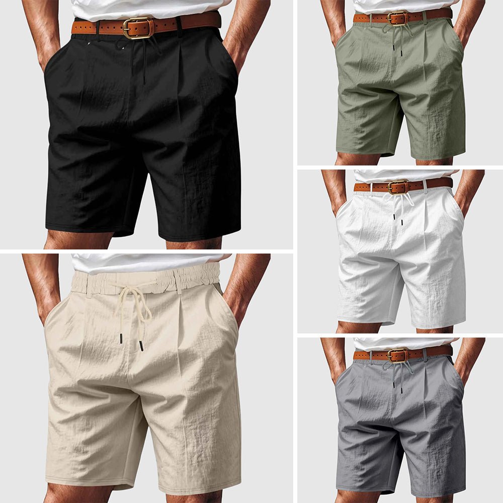Prescott Tailors Lagoon Linen Shorts - Intofa