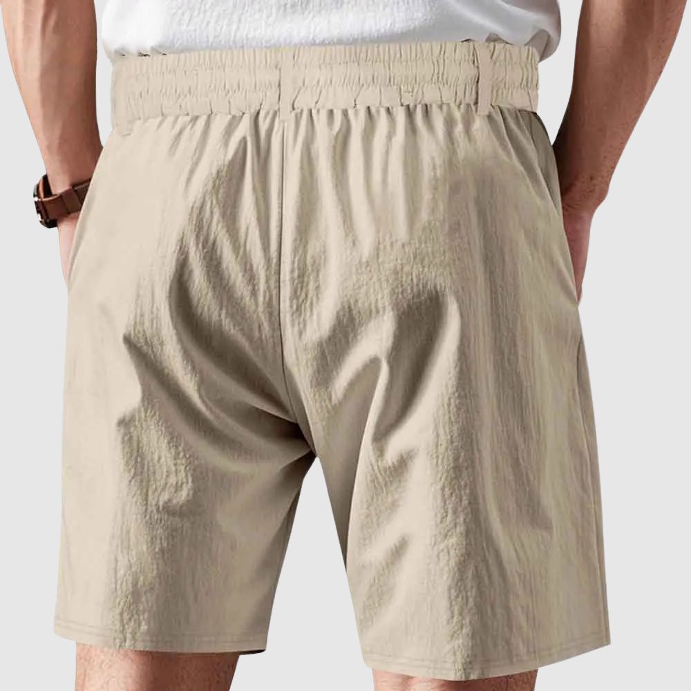 Prescott Tailors Lagoon Linen Shorts - Intofa