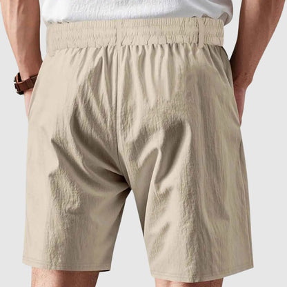 Prescott Tailors Lagoon Linen Shorts - Intofa