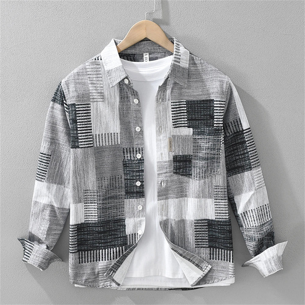 Prescott Tailors Patchwork Design Shirt - Intofa