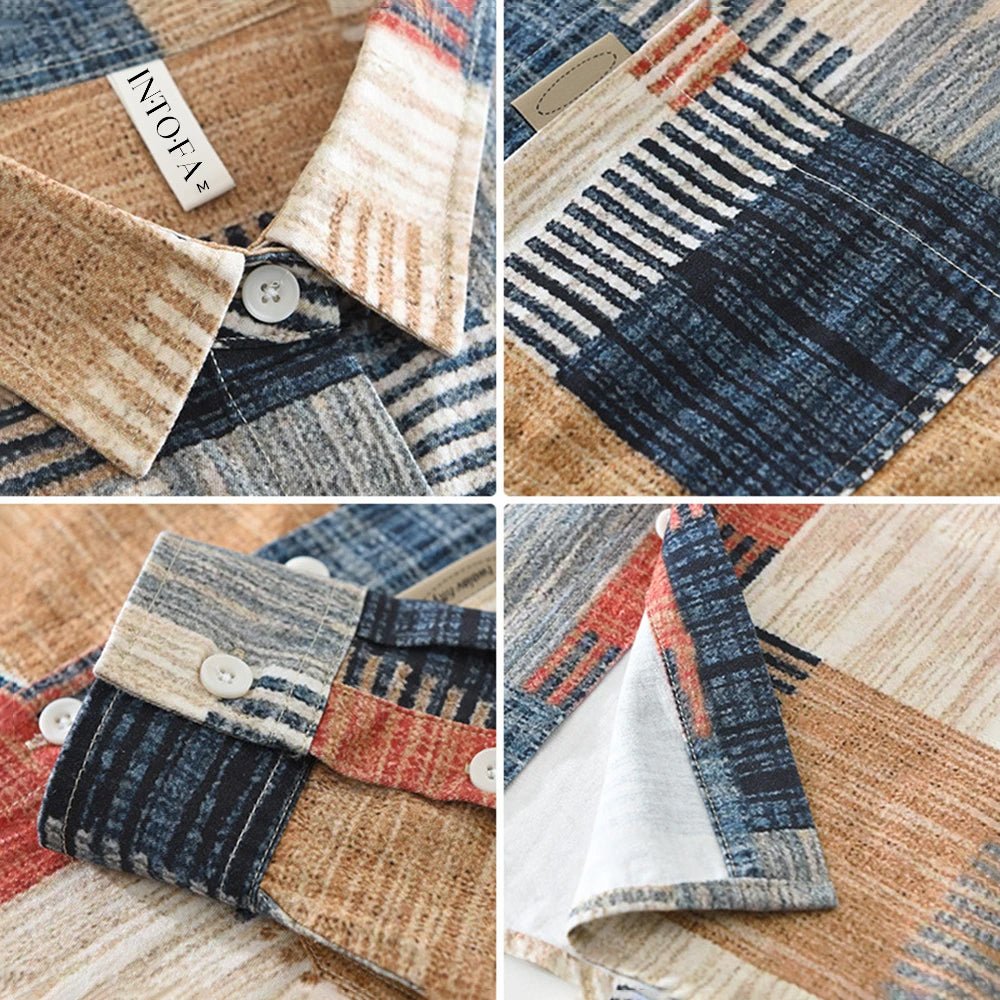 Prescott Tailors Patchwork Design Shirt - Intofa