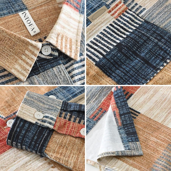 Prescott Tailors Patchwork Design Shirt - Intofa