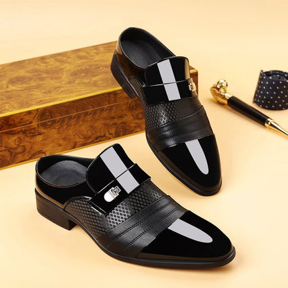 Prescott Tailors Pointed Leather Shoes - Intofa