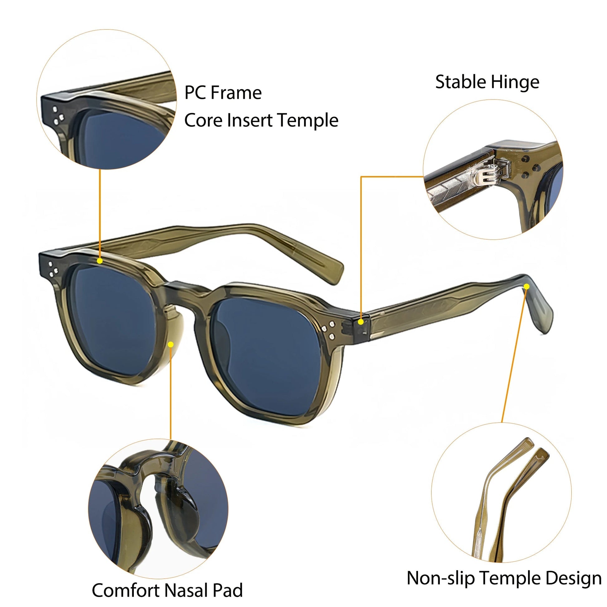 Punk Edge Retro Sunglasses - Intofa