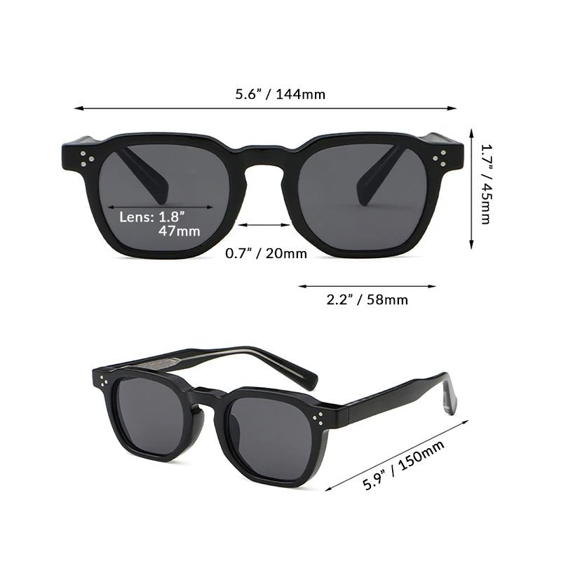Punk Edge Retro Sunglasses - Intofa