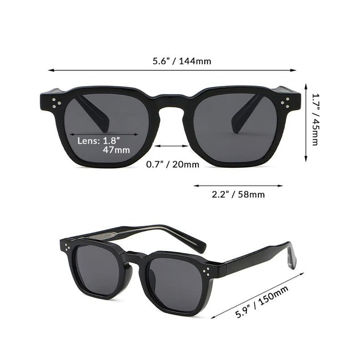 Punk Edge Retro Sunglasses - Intofa