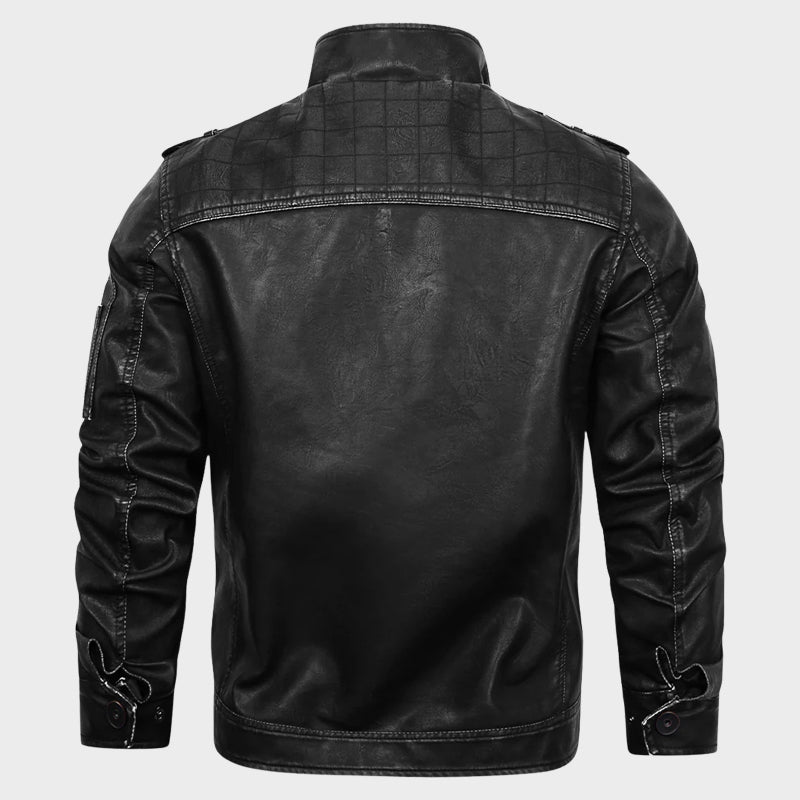 Shadow Biker Streetwear Leather Jacket - Intofa