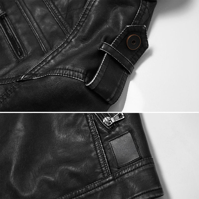 Shadow Biker Streetwear Leather Jacket - Intofa