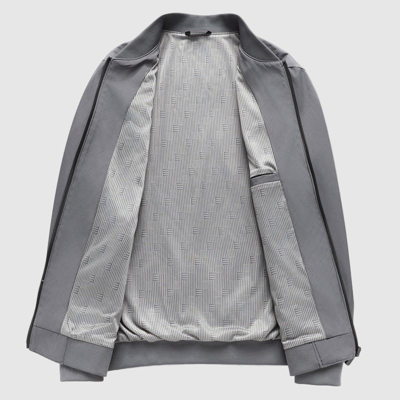 Steel Aura Bomber Jacket by Victor Duval - Intofa