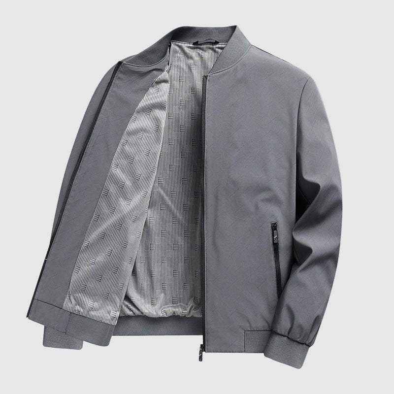 Steel Aura Bomber Jacket by Victor Duval - Intofa