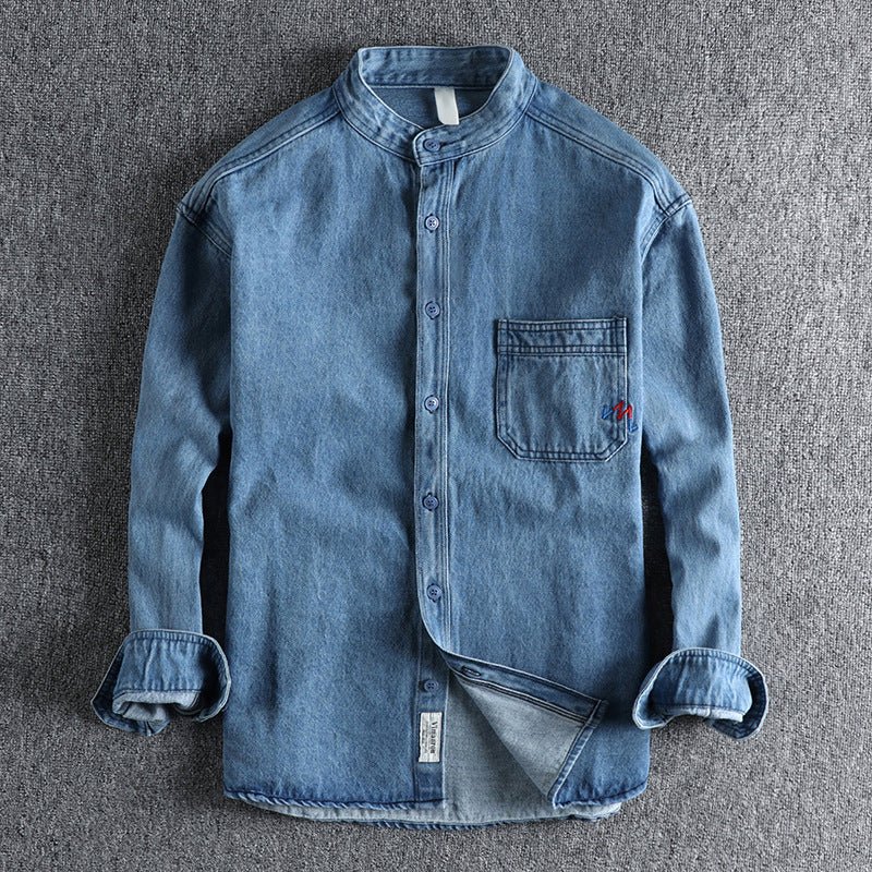 Tom Rains Washed Spring Denim Shirt - Intofa