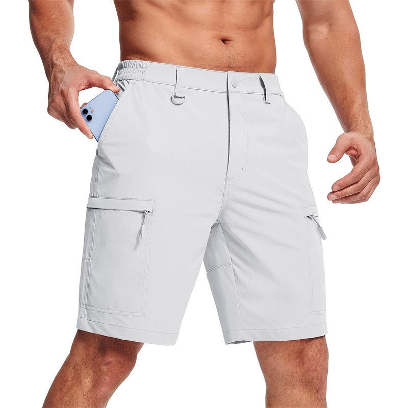 Victor Duval Cargo Shorts with Zipper Pockets - Intofa