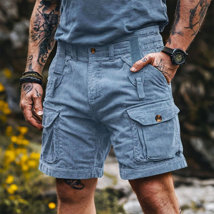 Victor Duval Outdoor Corduroy Cargo Shorts - Intofa