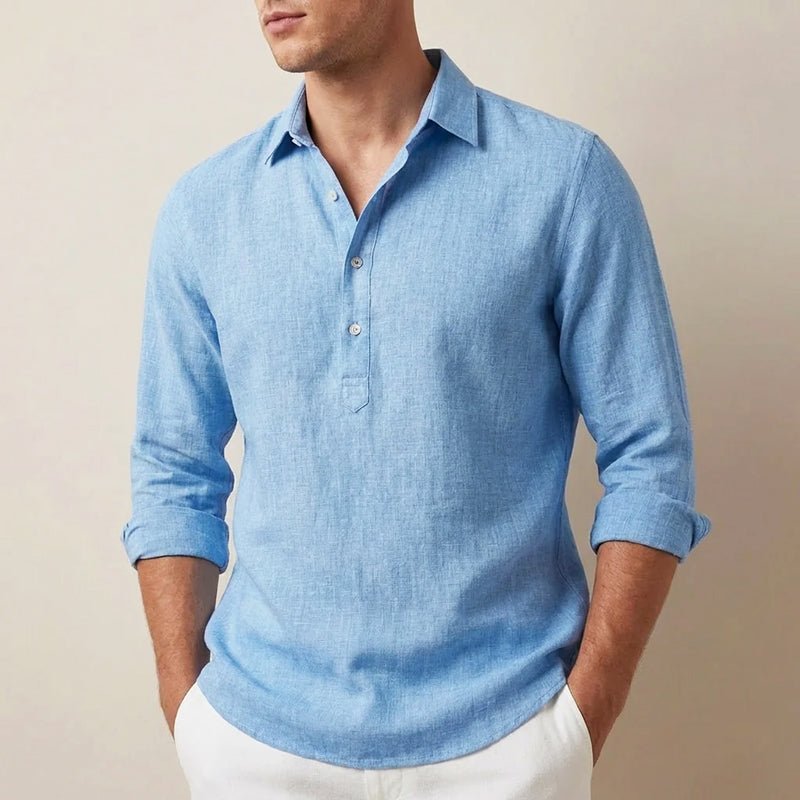Victor Duval Popover Long Sleeve Shirt - Intofa