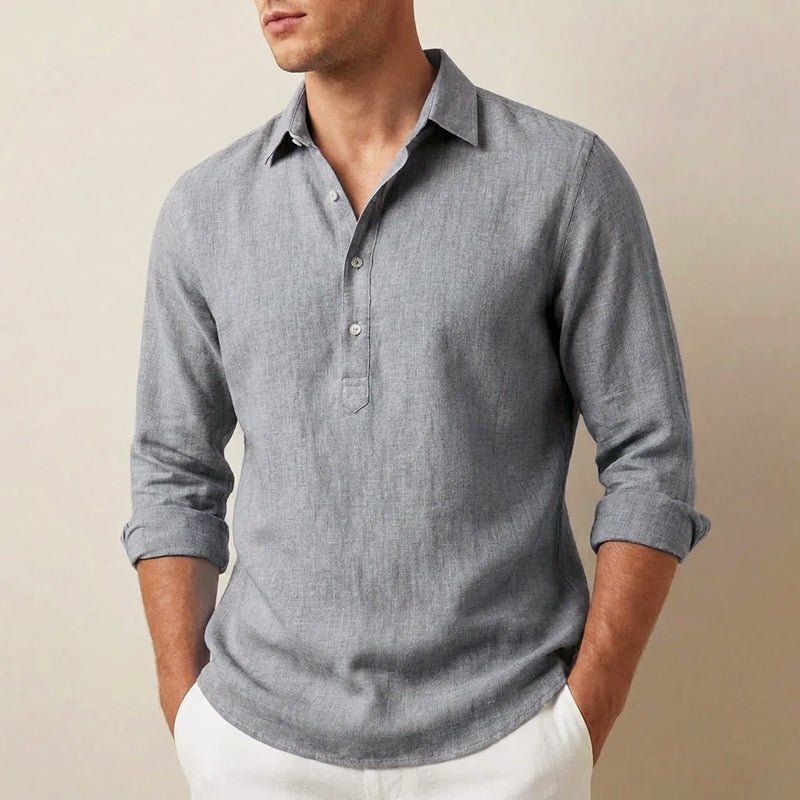 Victor Duval Popover Long Sleeve Shirt - Intofa