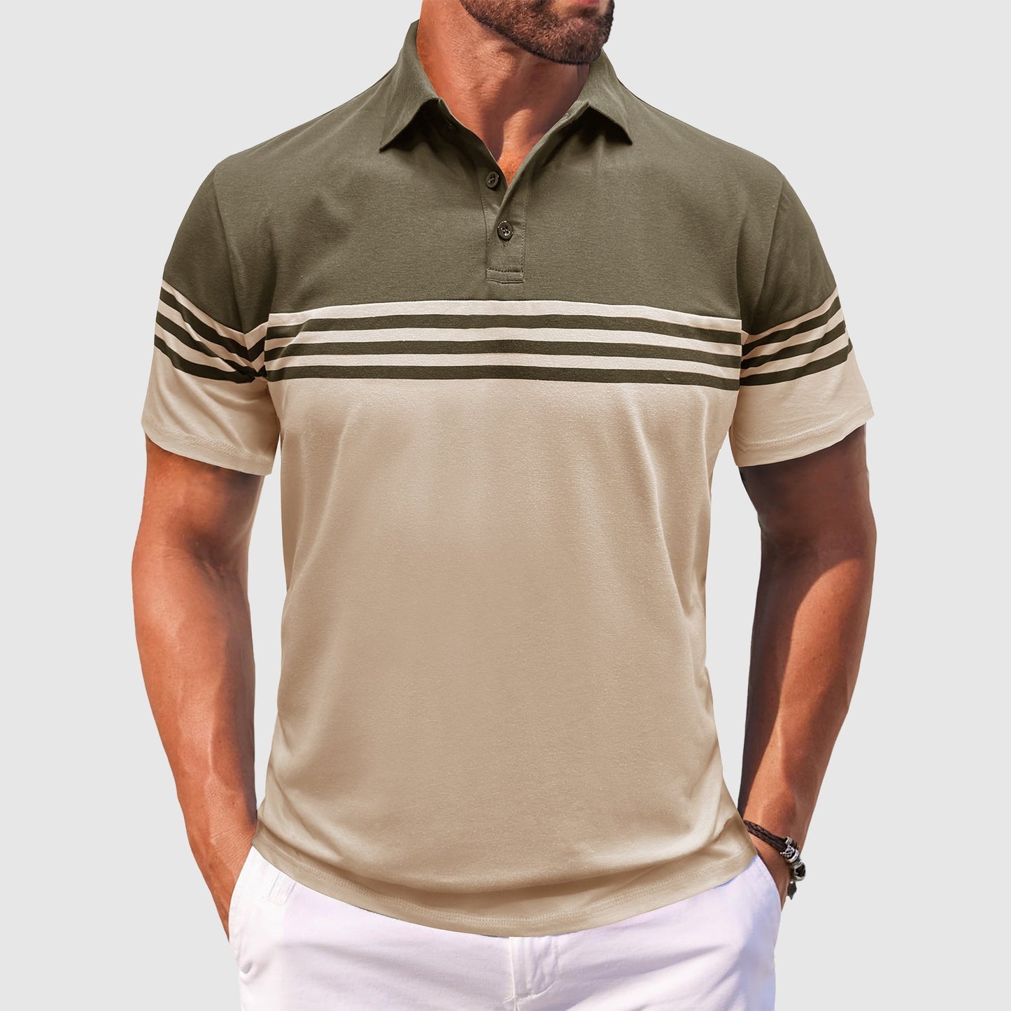 Victor Lévêque Striped Polo Shirt - Intofa