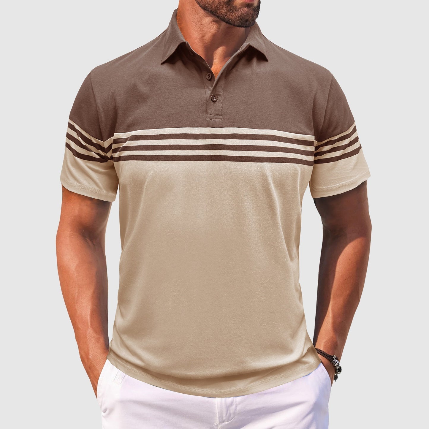 Victor Lévêque Striped Polo Shirt - Intofa