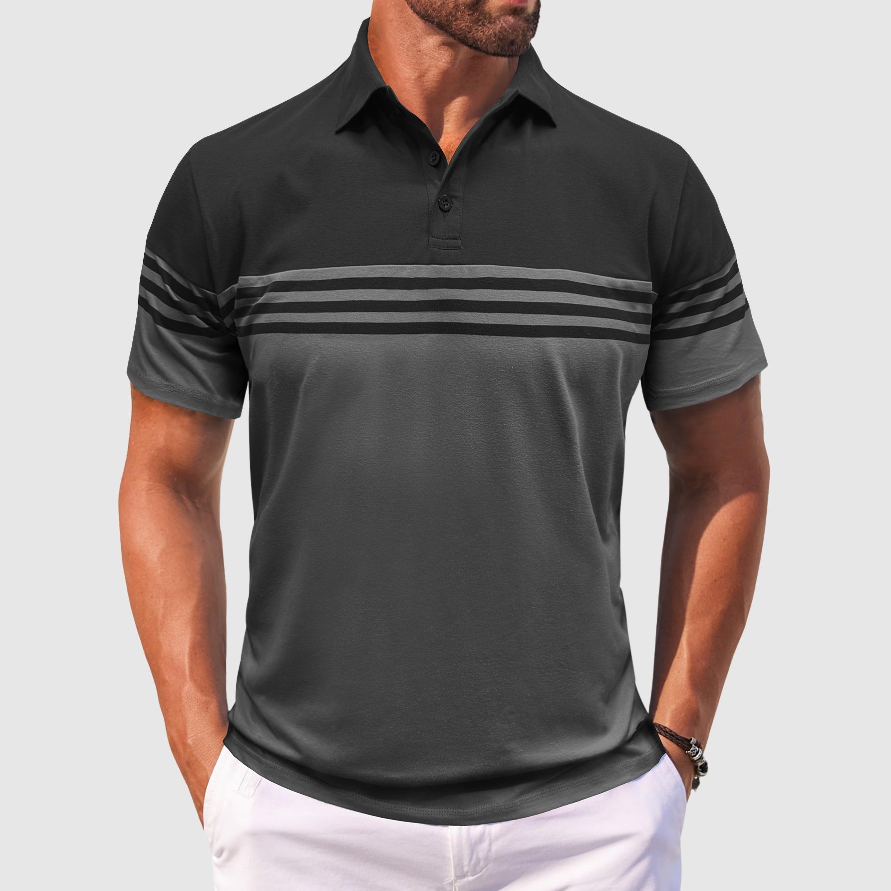 Victor Lévêque Striped Polo Shirt - Intofa