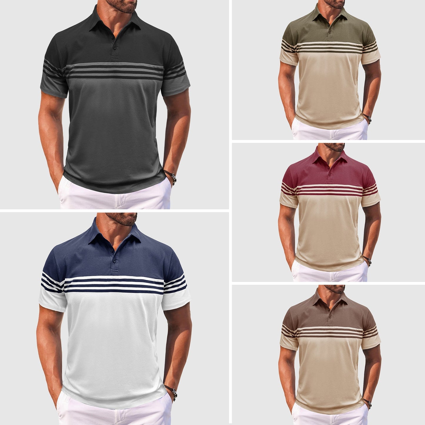 Victor Lévêque Striped Polo Shirt - Intofa