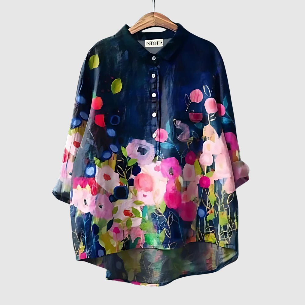 Vivian Prescott Artistic Linen Shirt - Intofa