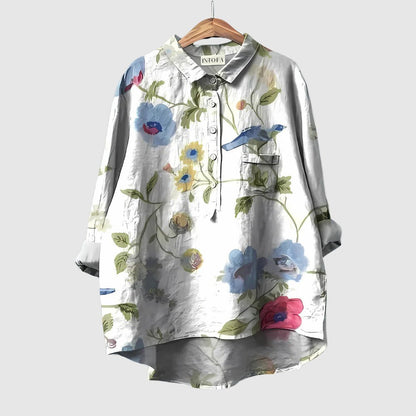 Vivian Prescott Artistic Linen Shirt - Intofa