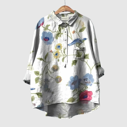 Vivian Prescott Artistic Linen Shirt - Intofa