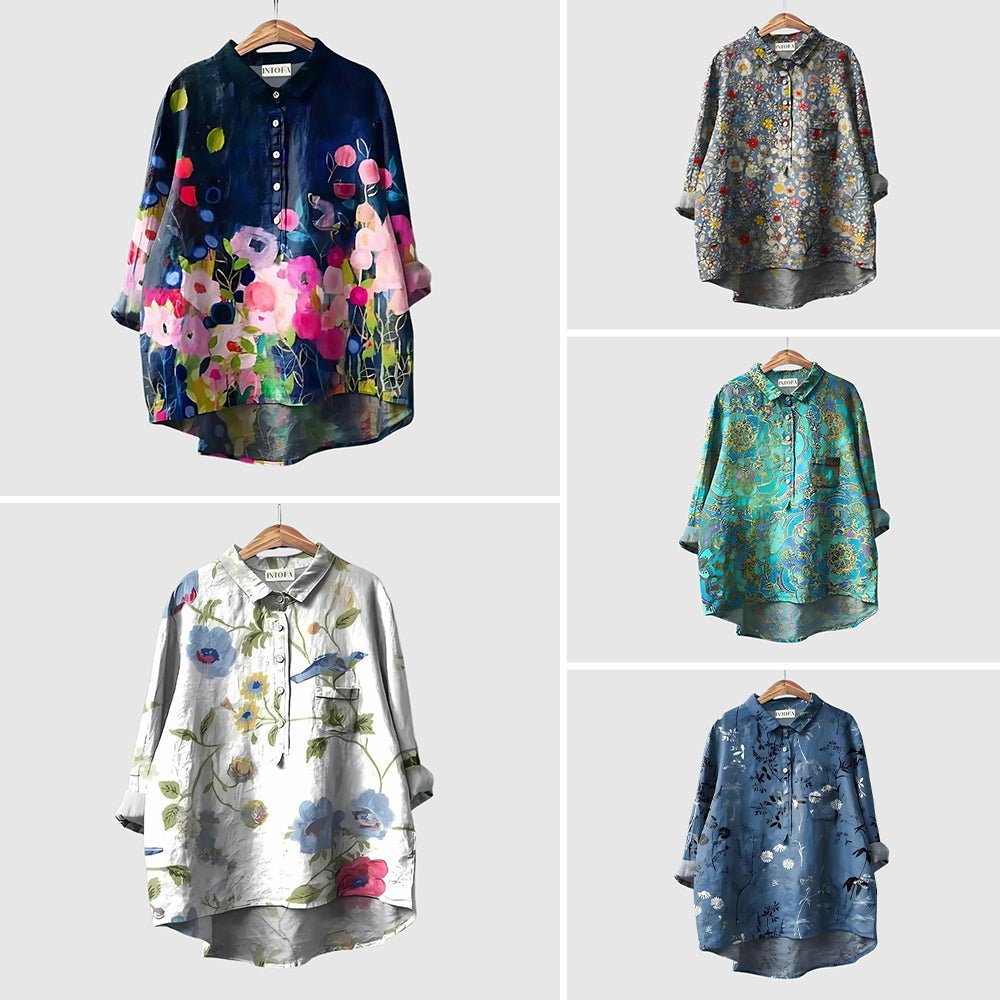 Vivian Prescott Artistic Linen Shirt - Intofa
