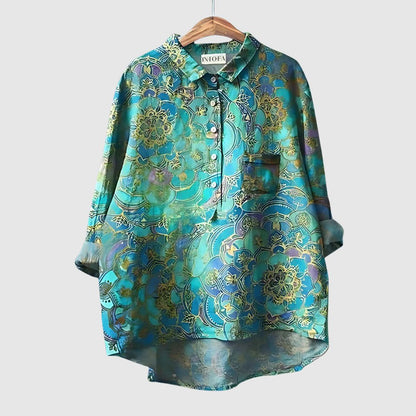 Vivian Prescott Artistic Linen Shirt - Intofa