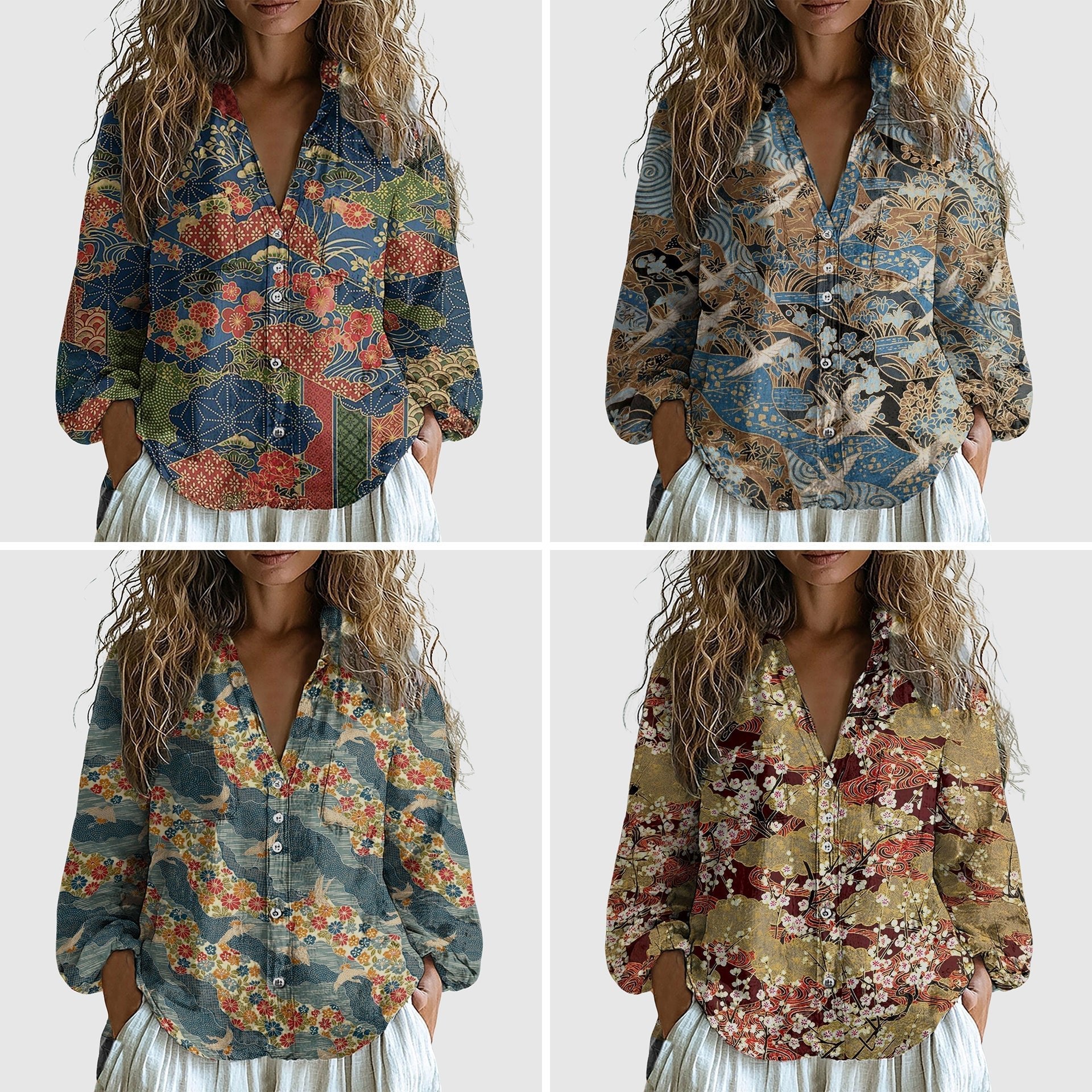 Vivian Prescott Blossom Linen Shirt - Intofa