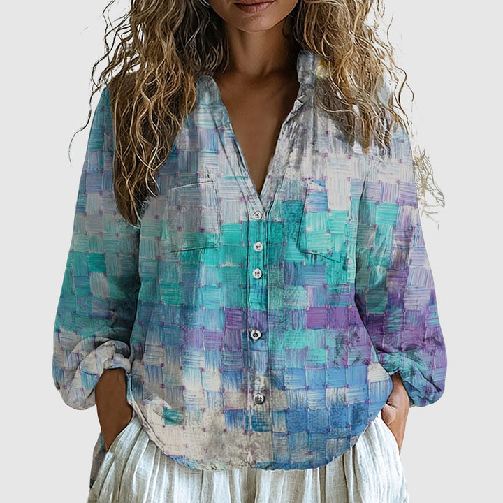 Vivian Prescott Boho Linen Shirt - Intofa
