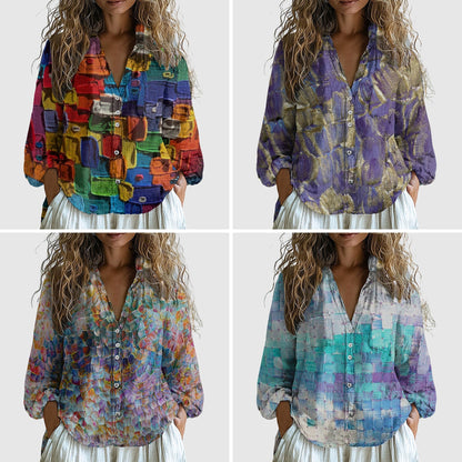 Vivian Prescott Boho Linen Shirt - Intofa