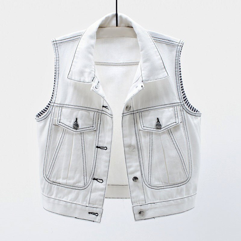 Vivian Prescott Classic Denim Vest - Intofa